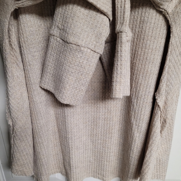 143 Story By Line Up Cream Waffle Knit Swing Top - Picture 4 of 9